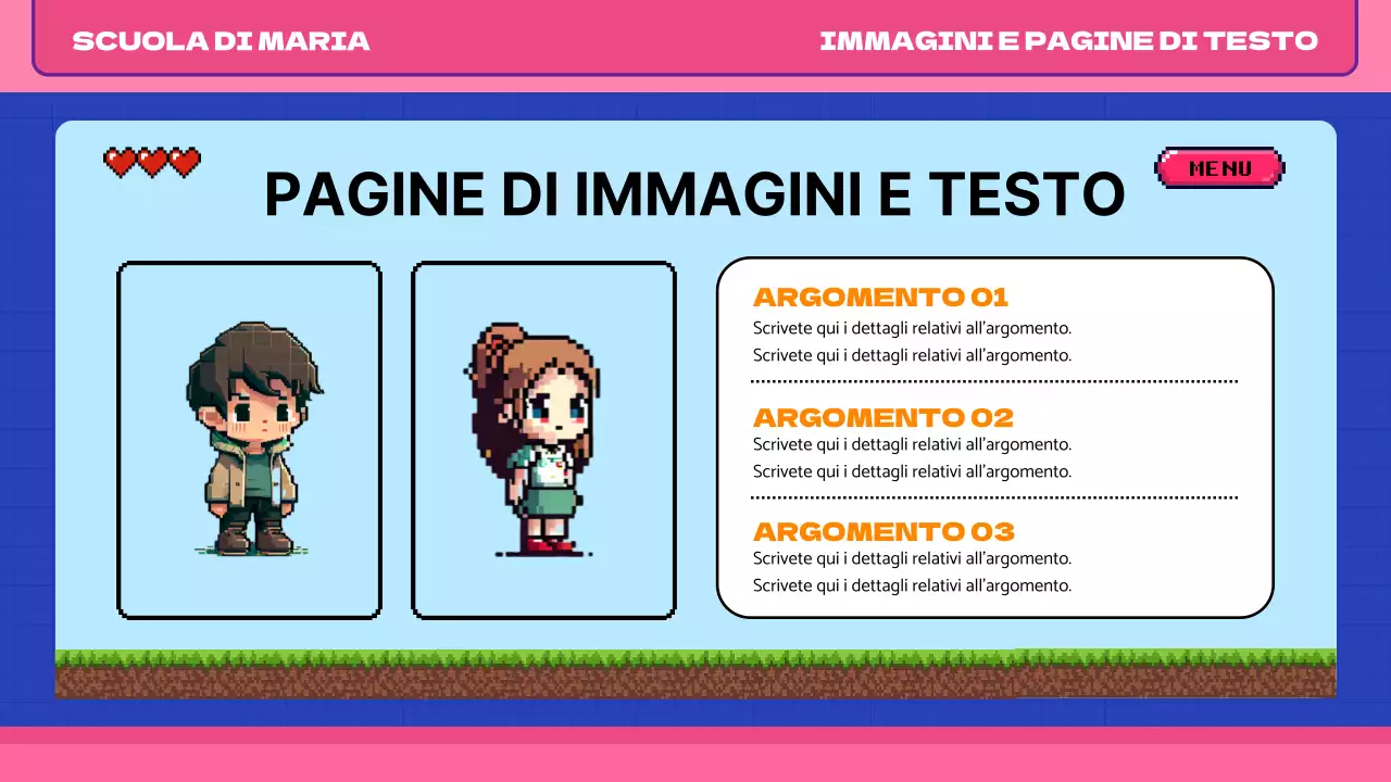 Rosa blu pop art retrò materiale di classe pixel