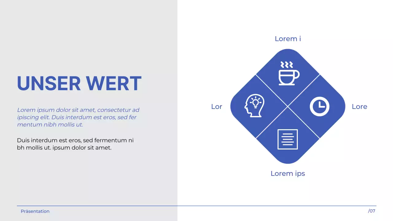 White indigo simple modern Marketing Agency Unternehmensvorstellung