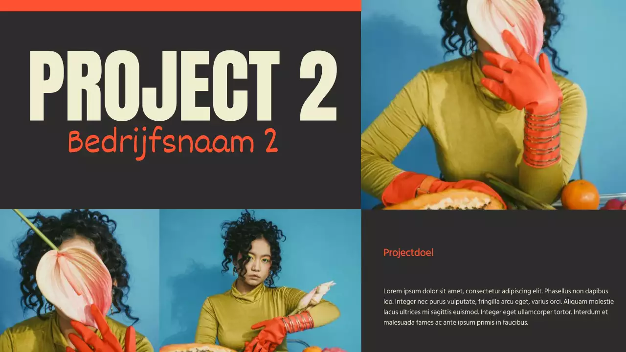 Presentatie portfolio zwart-rood trendfotograaf