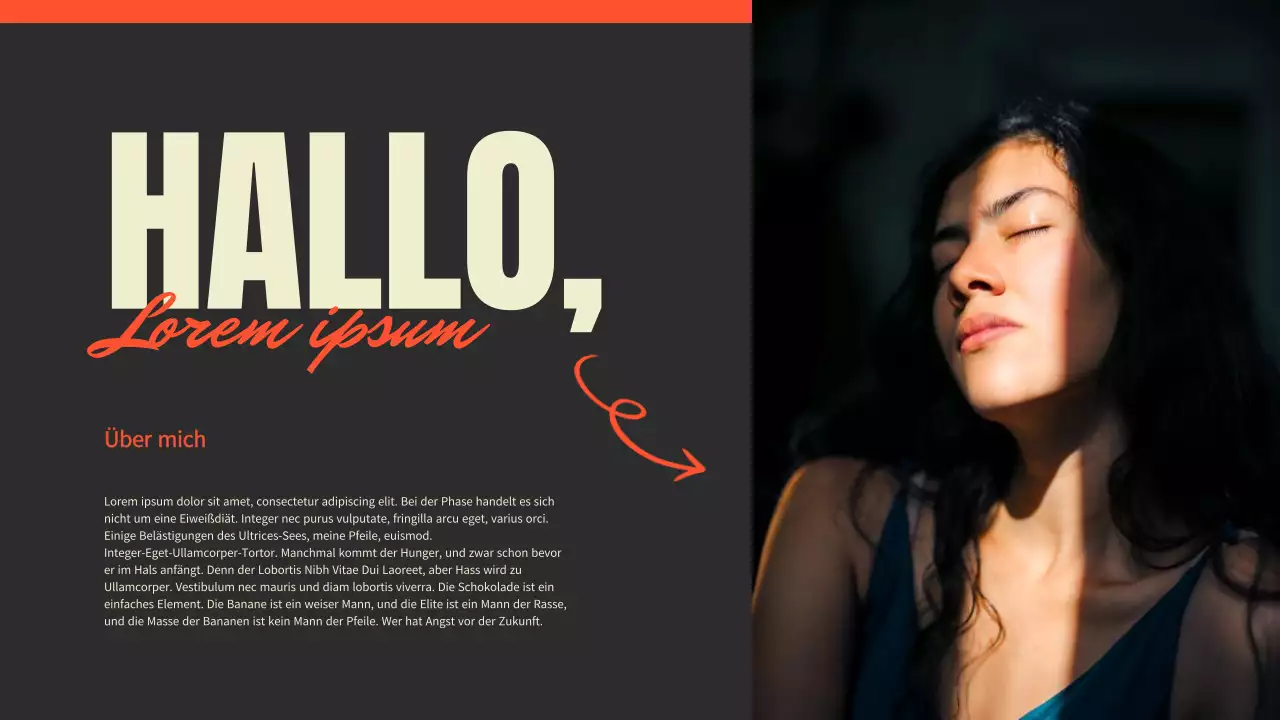 Schwarz und Rot Trend Fotograf Portfolio Präsentation