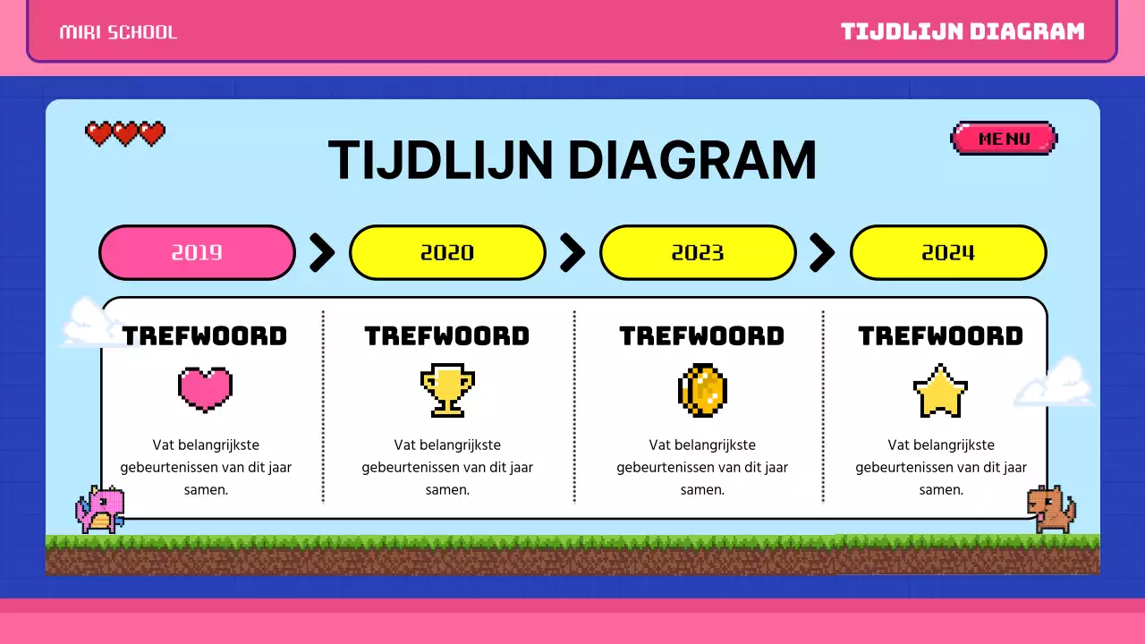 Roze blauw pop art retro pixel klasse materiaal