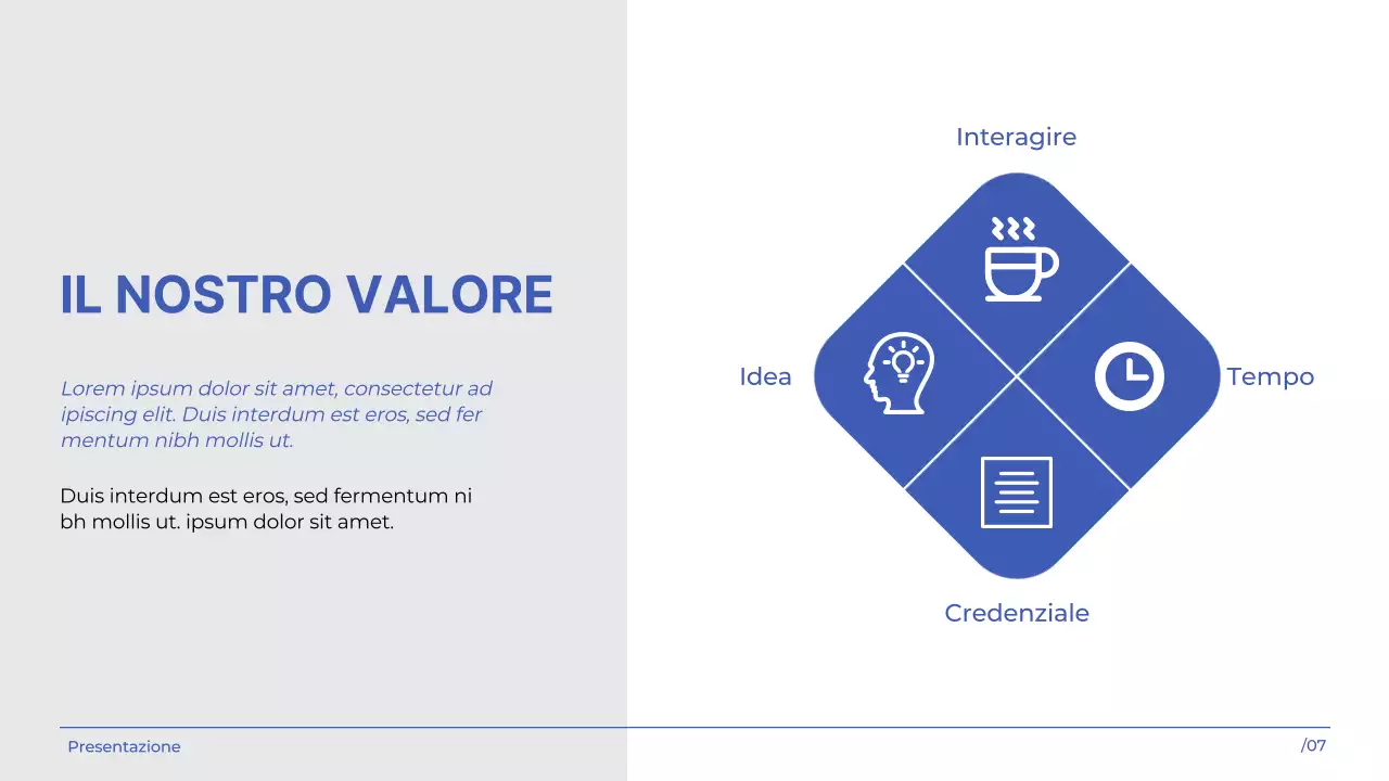 White indigo semplice e moderno Presentazione dell'agenzia di marketing