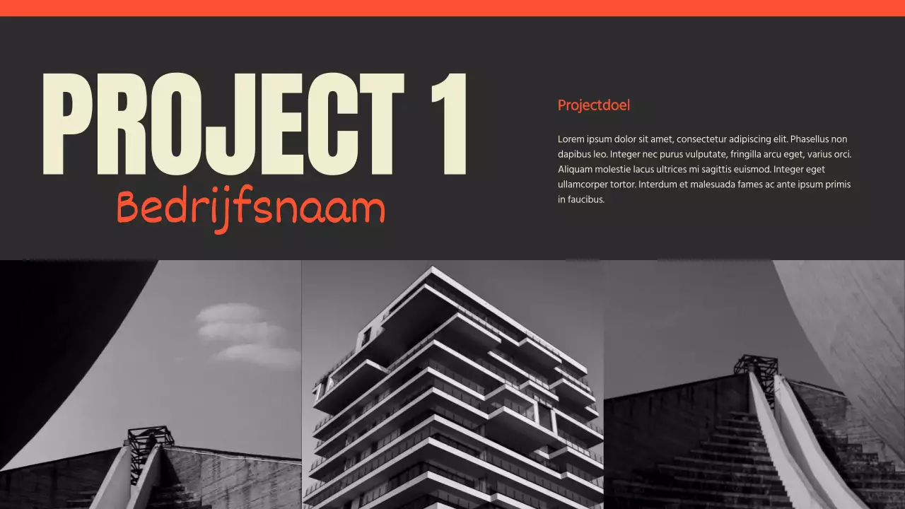 Presentatie portfolio zwart-rood trendfotograaf