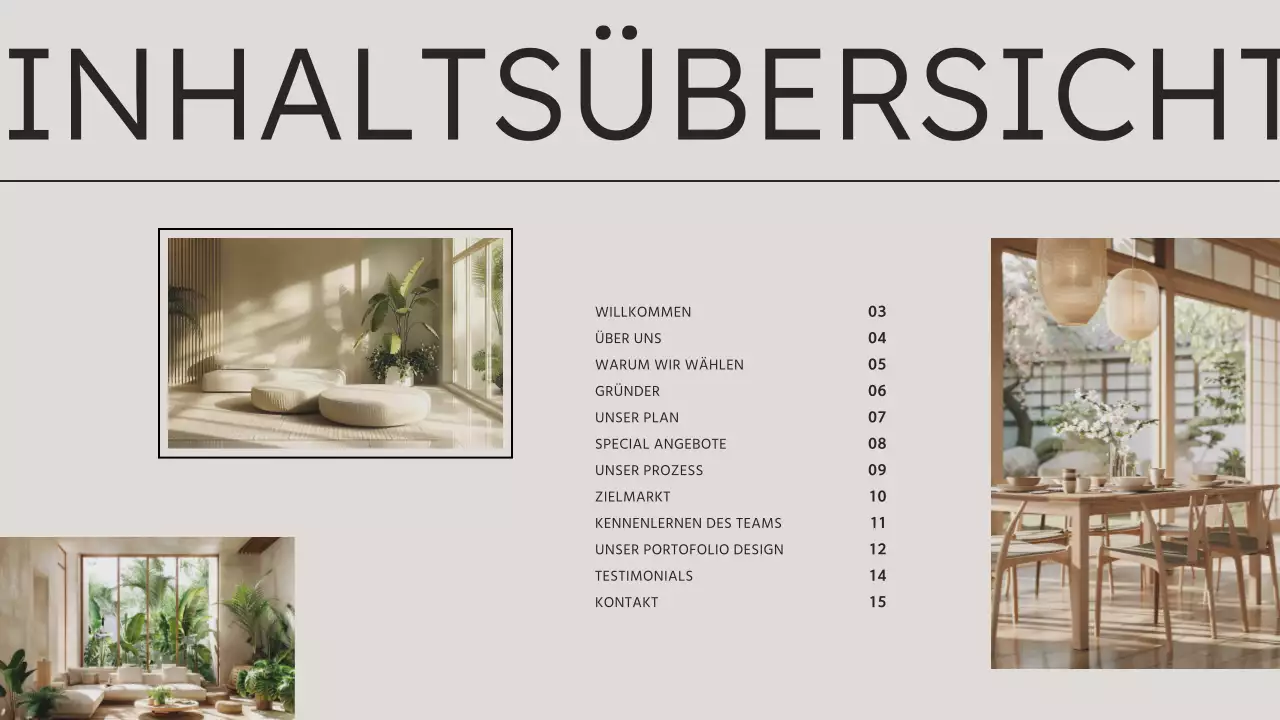 Beige Braun Moderne Innenarchitektur Studio Präsentation