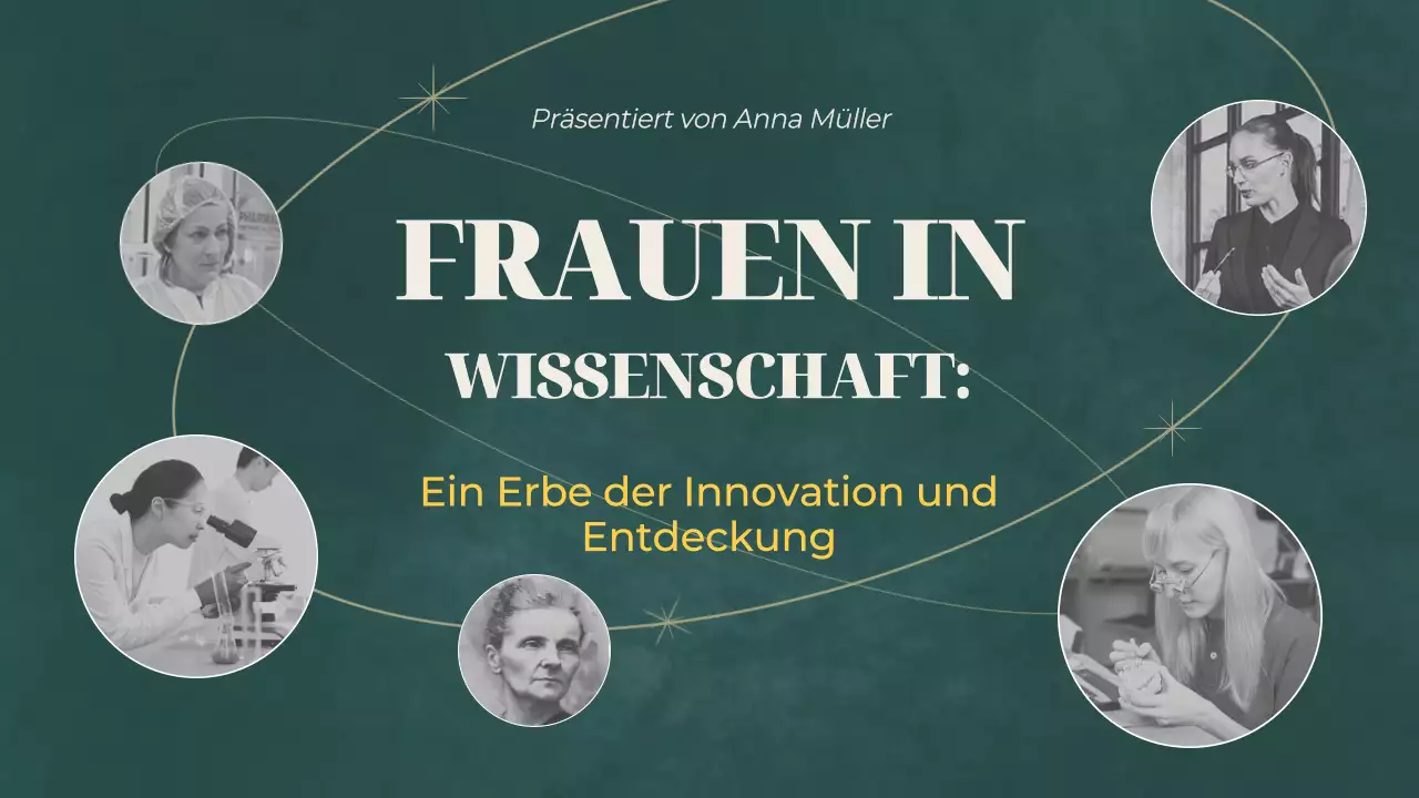 Grünes und graues grundlegendes Vorlesungsmaterial über Frauen in der Wissenschaft