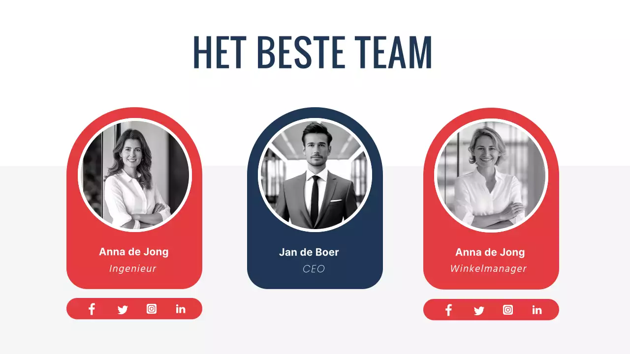 Navy Red moderne minimale Bike Shop bedrijfsintroductie