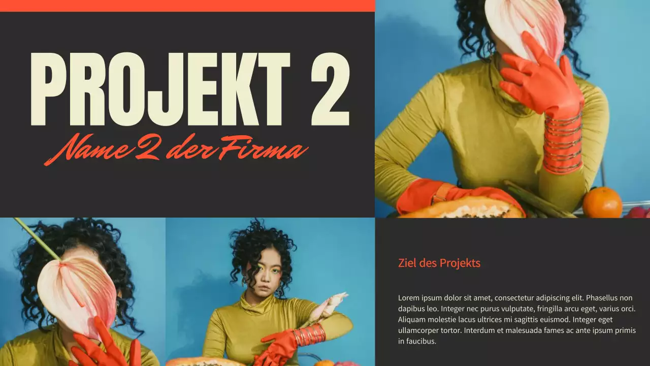 Schwarz und Rot Trend Fotograf Portfolio Präsentation