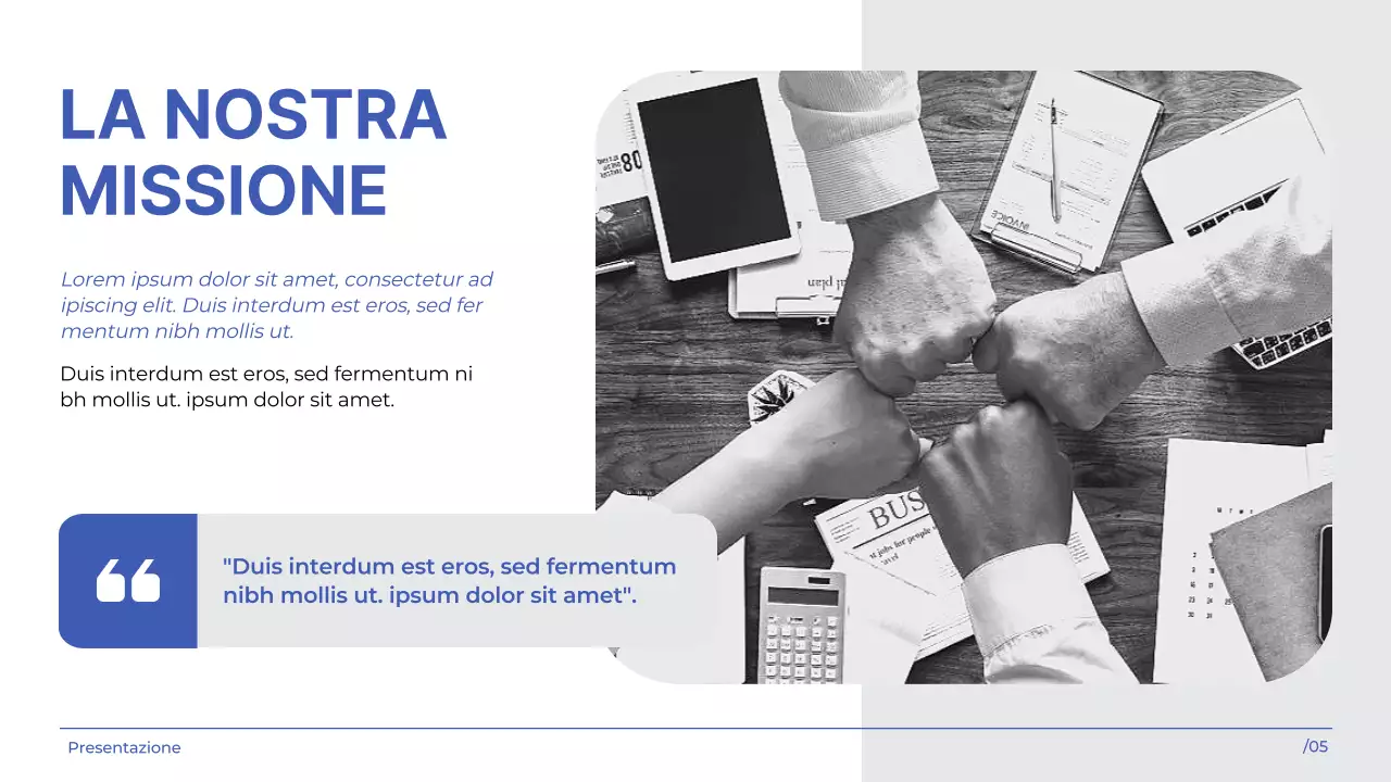 White indigo semplice e moderno Presentazione dell'agenzia di marketing