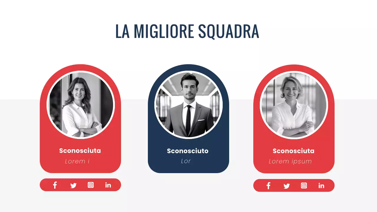 Presentazione dell'azienda Bike Shop moderno e minimal di colore rosso navy