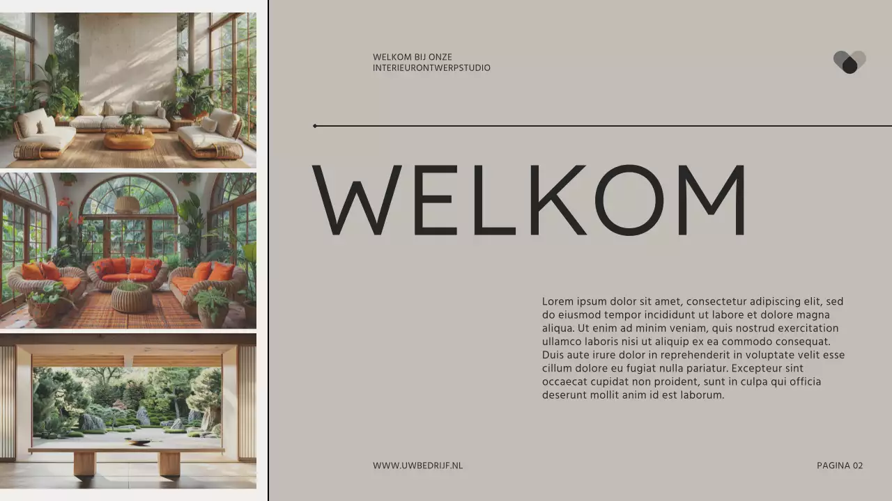 Beige Bruin Modern Interieur Ontwerp Studio Presentatie