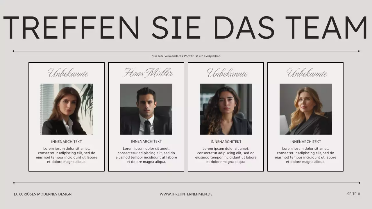 Beige Braun Moderne Innenarchitektur Studio Präsentation