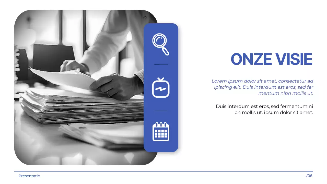 White indigo eenvoudige moderne Marketing Agency bedrijfsintroductie