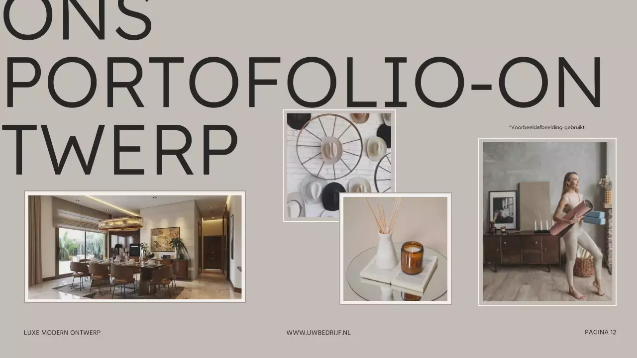 Beige Bruin Modern Interieur Ontwerp Studio Presentatie