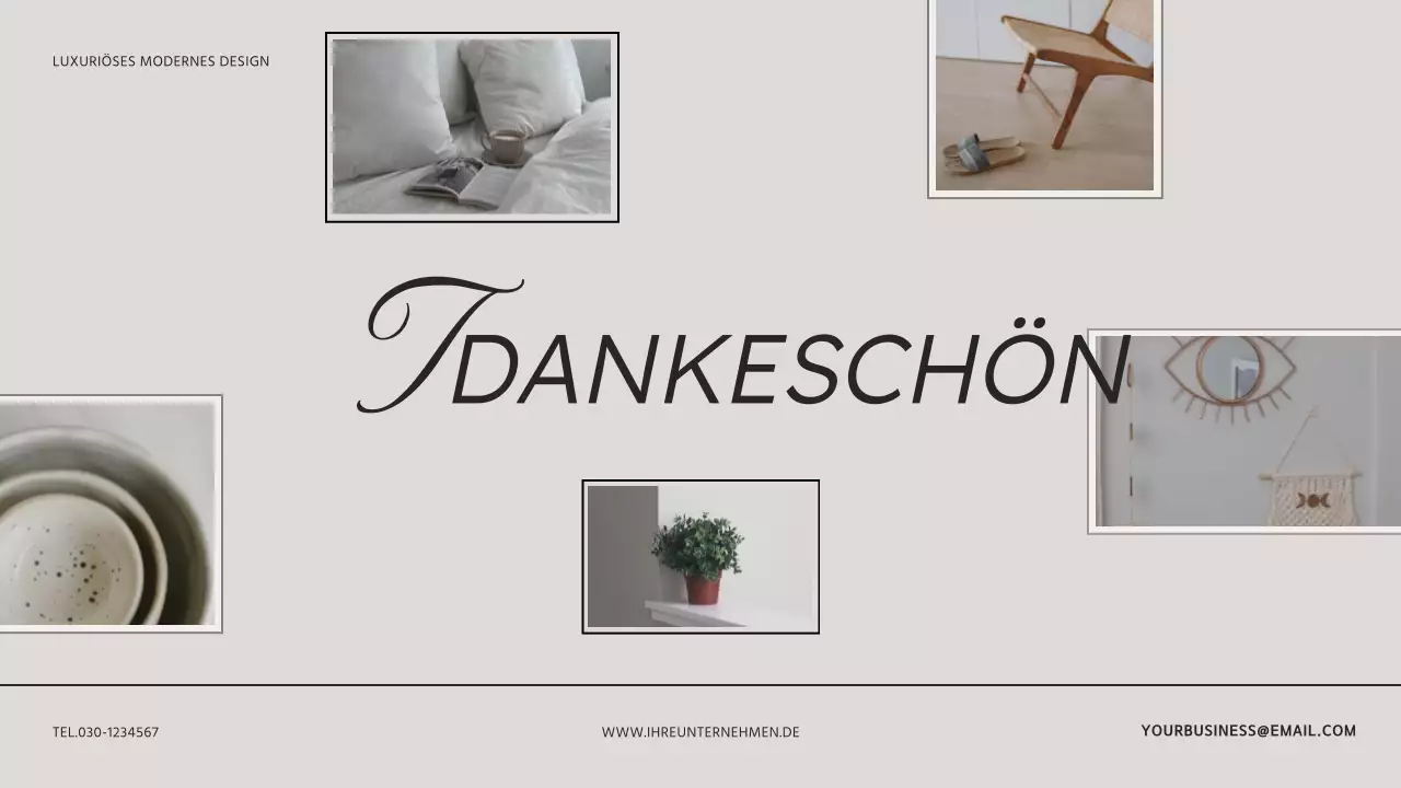 Beige Braun Moderne Innenarchitektur Studio Präsentation