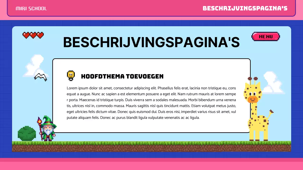 Roze blauw pop art retro pixel klasse materiaal