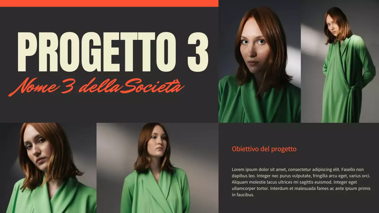 Presentazione del portafoglio del fotografo di tendenza in nero e rosso