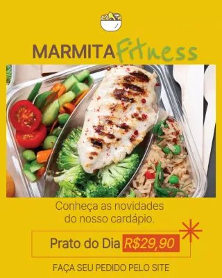 Postagem de promoção de fitness moderno amarelo no Instagram