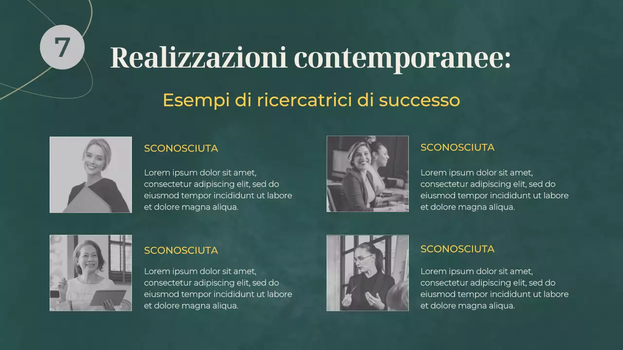 Materiale didattico di base sulle donne nella scienza di Green e Gray