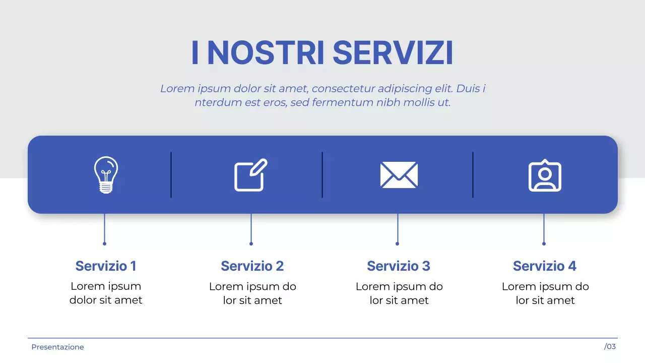 White indigo semplice e moderno Presentazione dell'agenzia di marketing