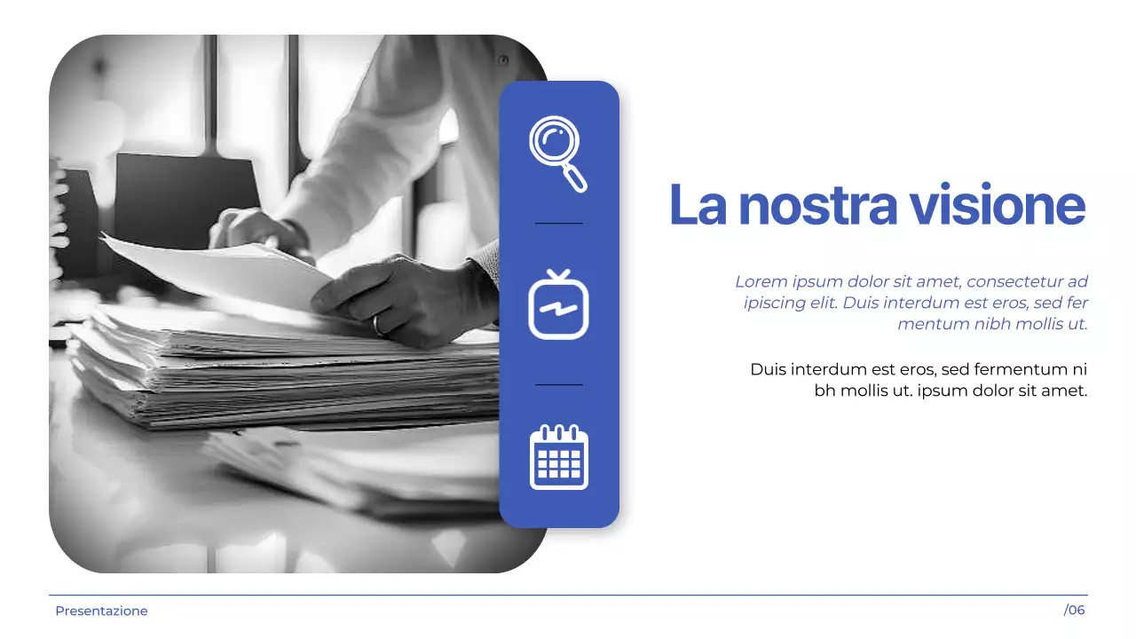 White indigo semplice e moderno Presentazione dell'agenzia di marketing