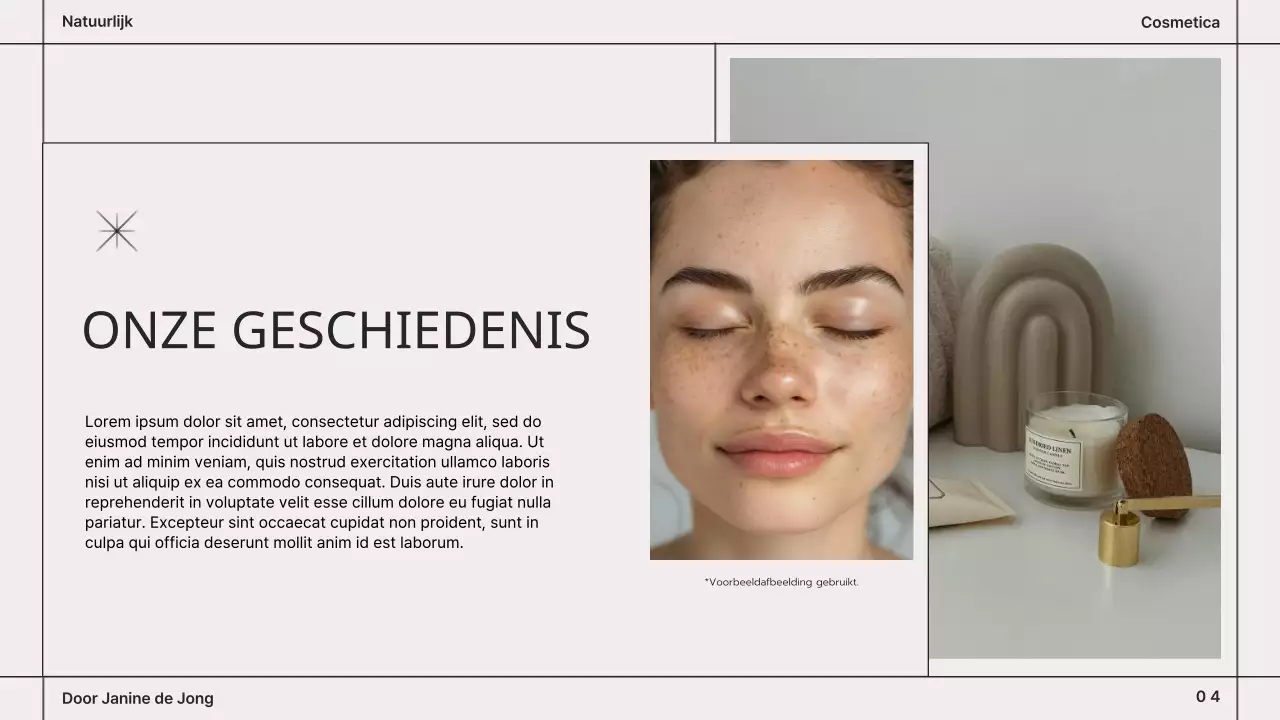 Beige Bruin Modern Cosmetica Merkenboek Presentatie