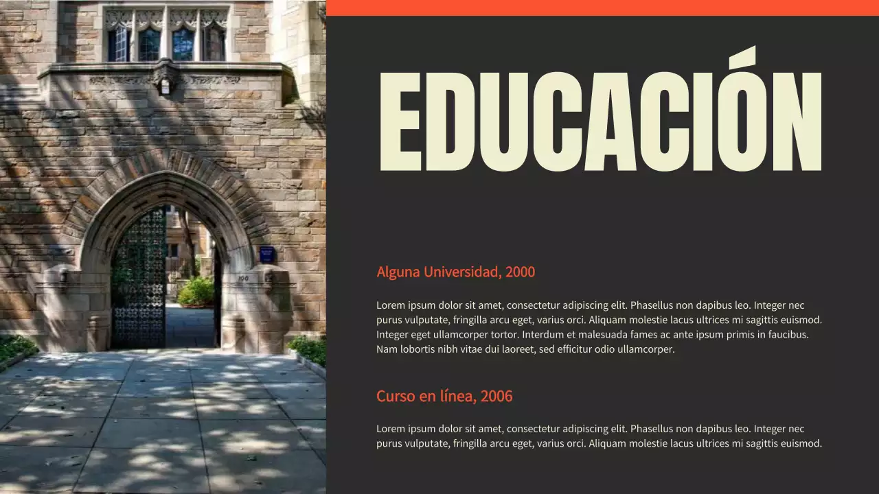 Presentación de la cartera de fotógrafos de tendencias en rojo y negro