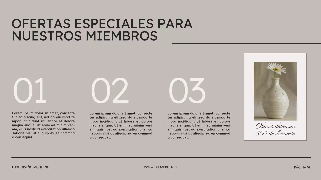 Beige Marrón Moderno Estudio de Interiorismo Presentación