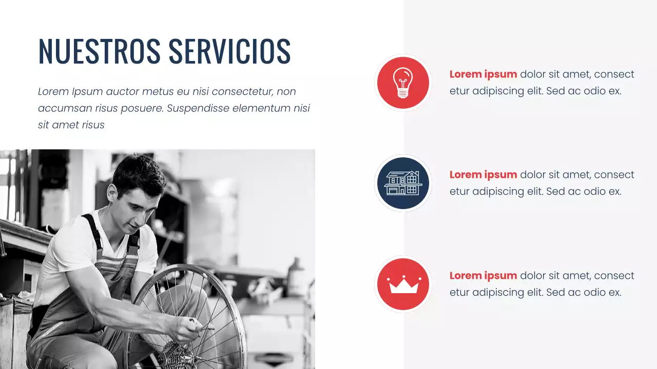 Rojo marino moderno minimalista Presentación de la empresa Bike Shop