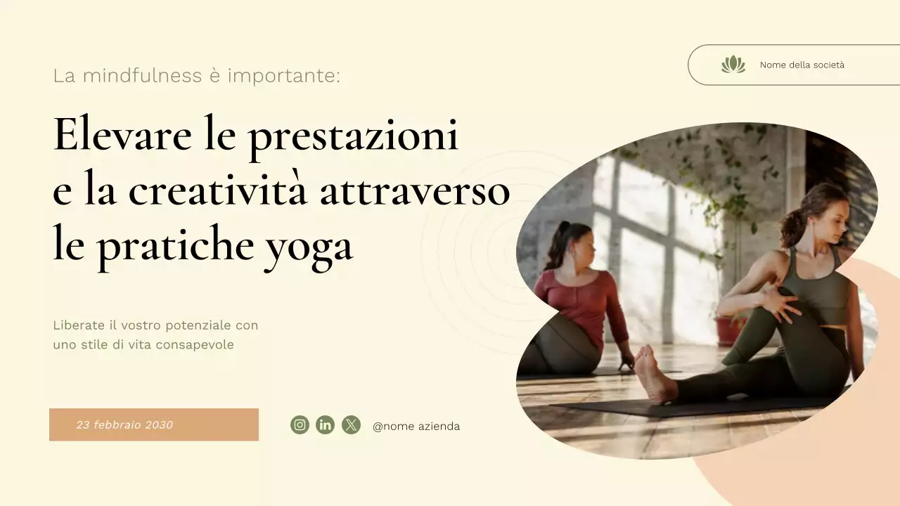 Benefici minimi dello yoga per la mindfulness Pubblicità verde