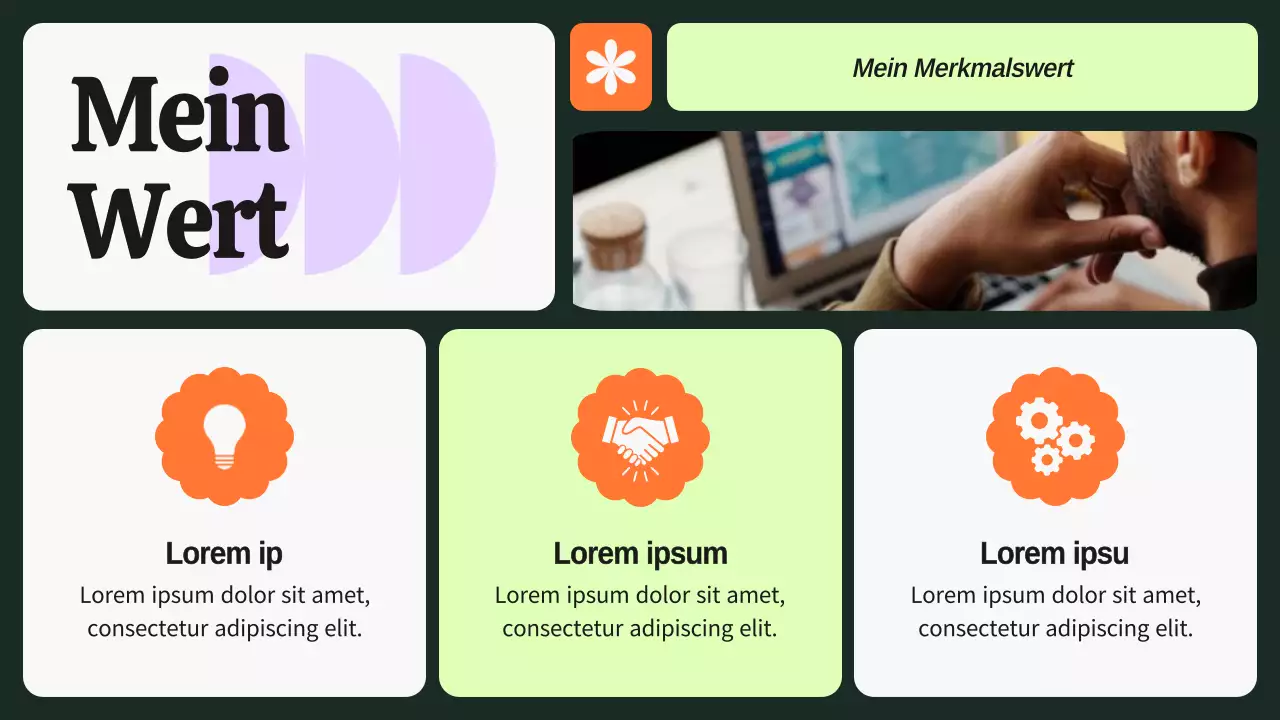 Grün und Lila Bold Grafikdesigner Portfolio