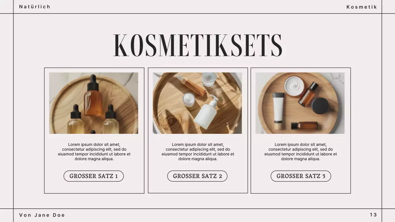 Beige Braun Modern Cosmetics Markenbuch Präsentation