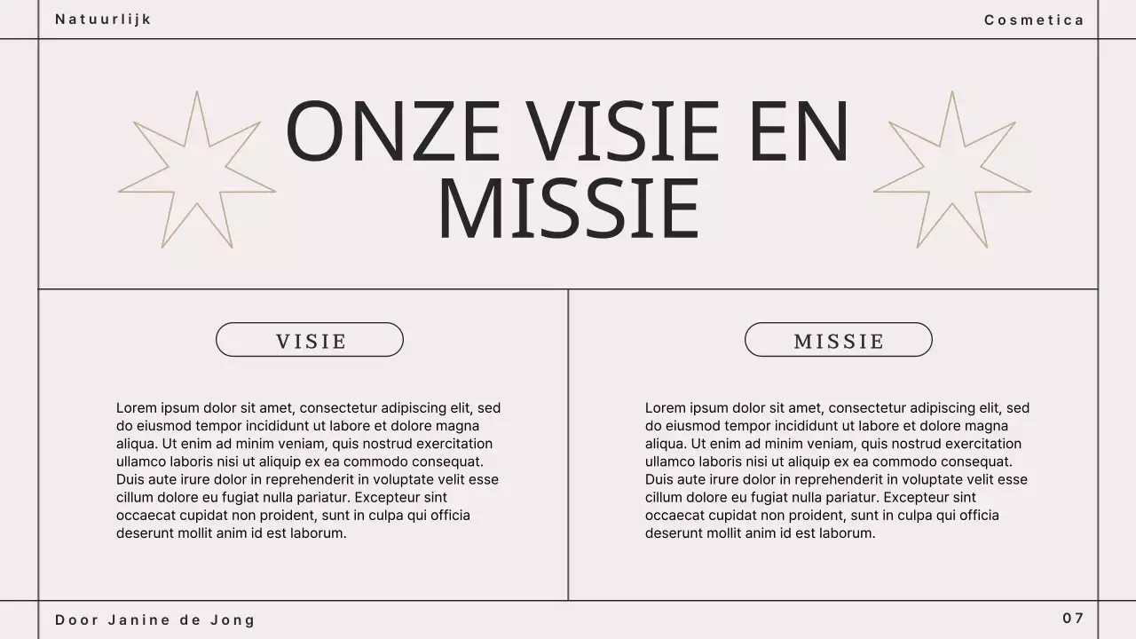 Beige Bruin Modern Cosmetica Merkenboek Presentatie