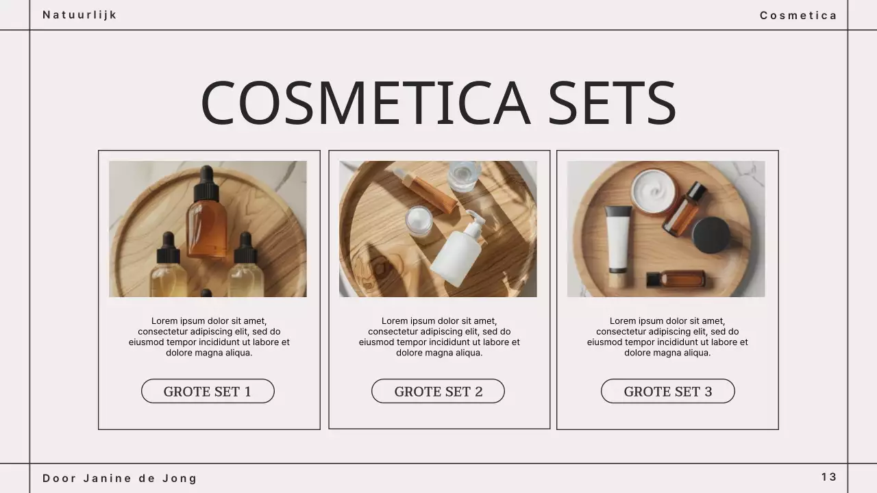 Beige Bruin Modern Cosmetica Merkenboek Presentatie