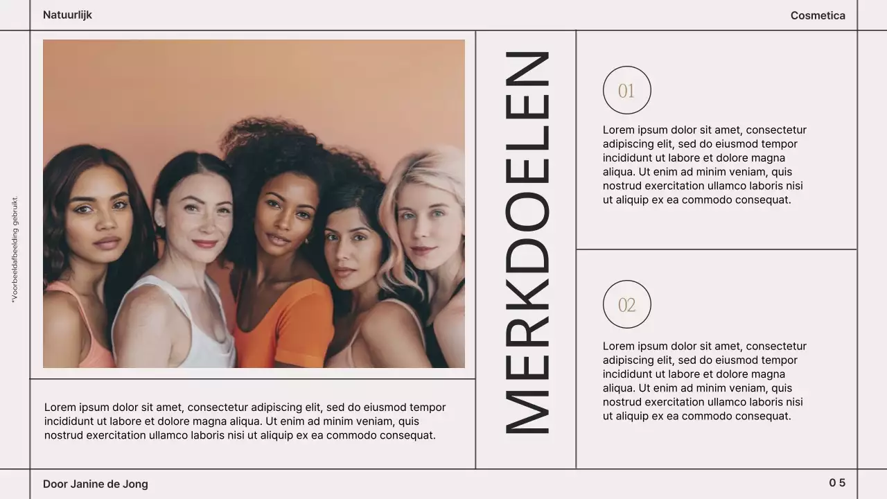 Beige Bruin Modern Cosmetica Merkenboek Presentatie