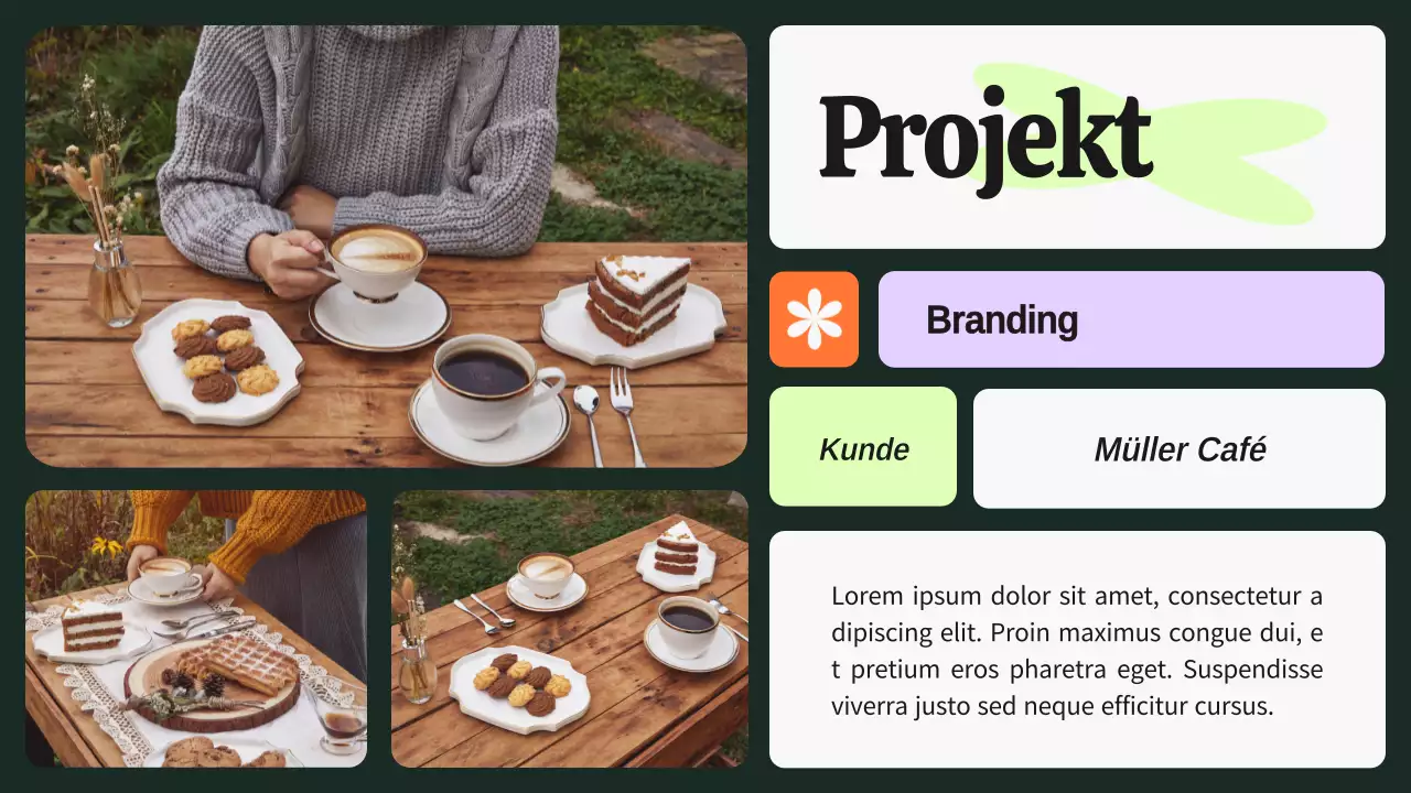 Grün und Lila Bold Grafikdesigner Portfolio