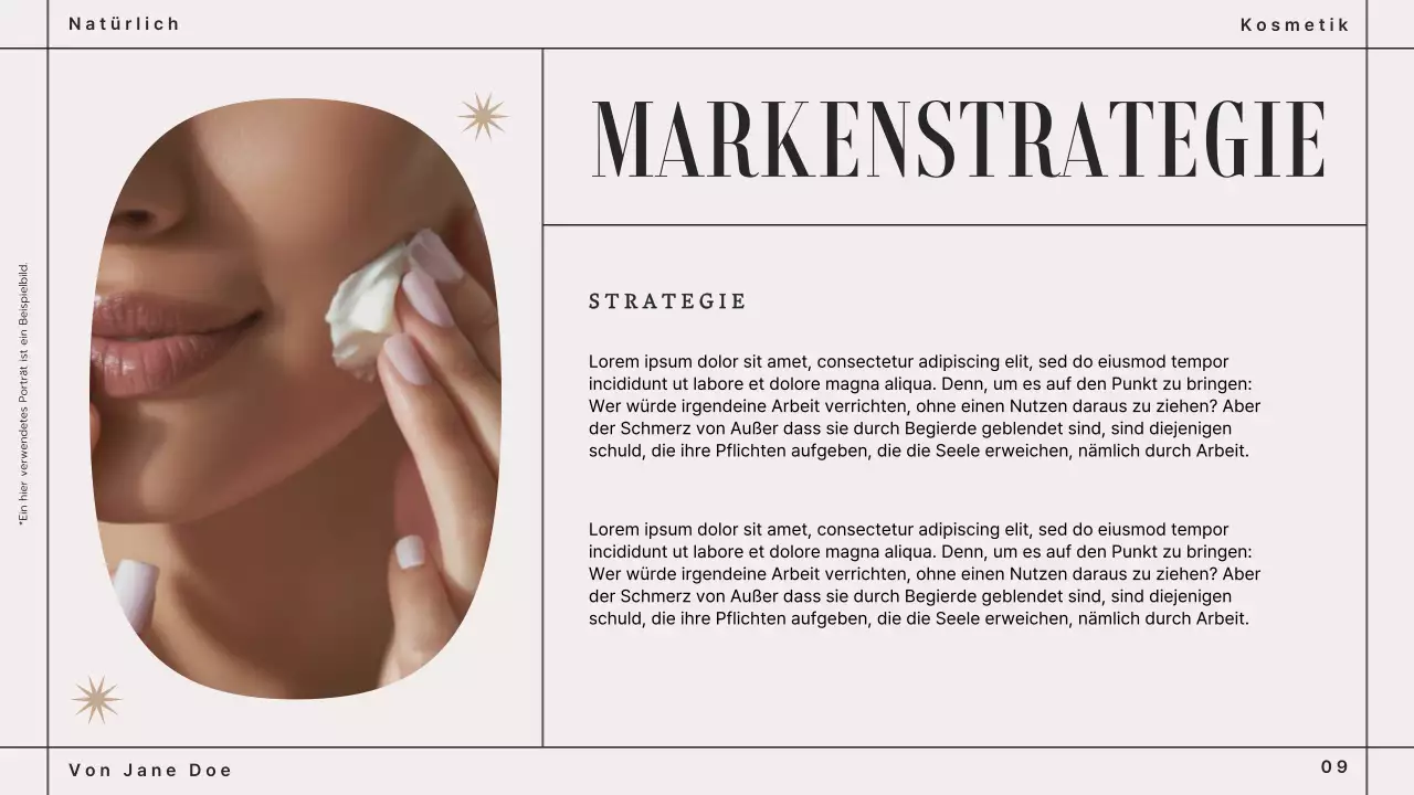 Beige Braun Modern Cosmetics Markenbuch Präsentation