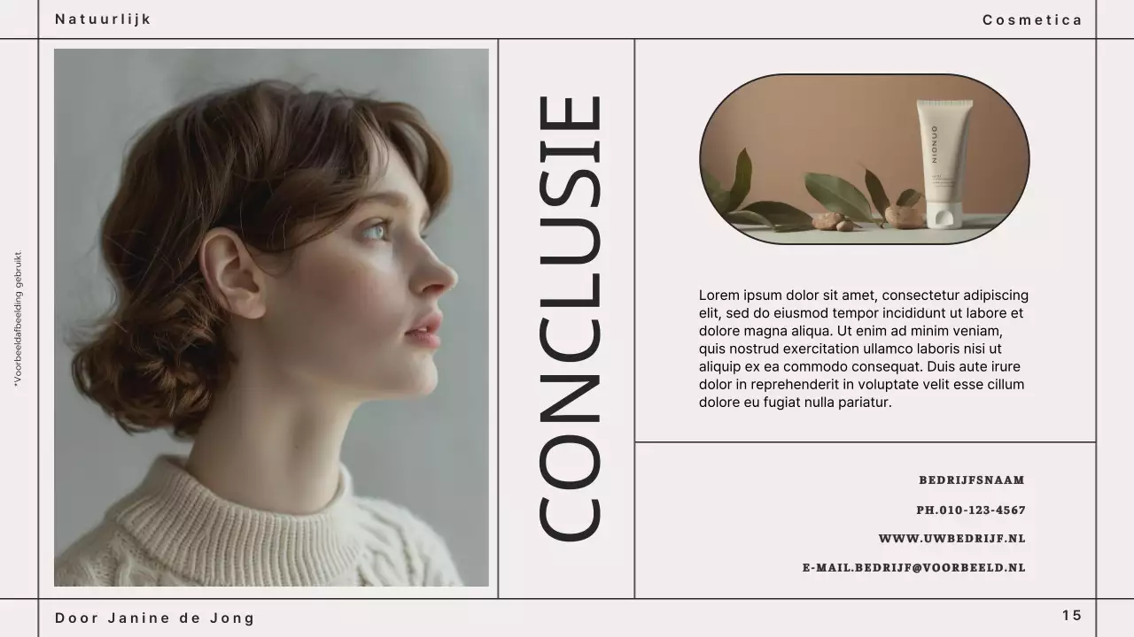 Beige Bruin Modern Cosmetica Merkenboek Presentatie