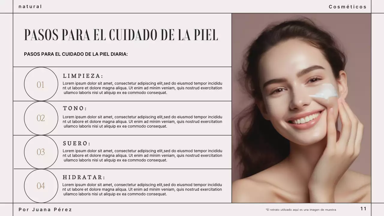 Presentación del Libro de Marca de Cosmética Moderna Marrón Beige