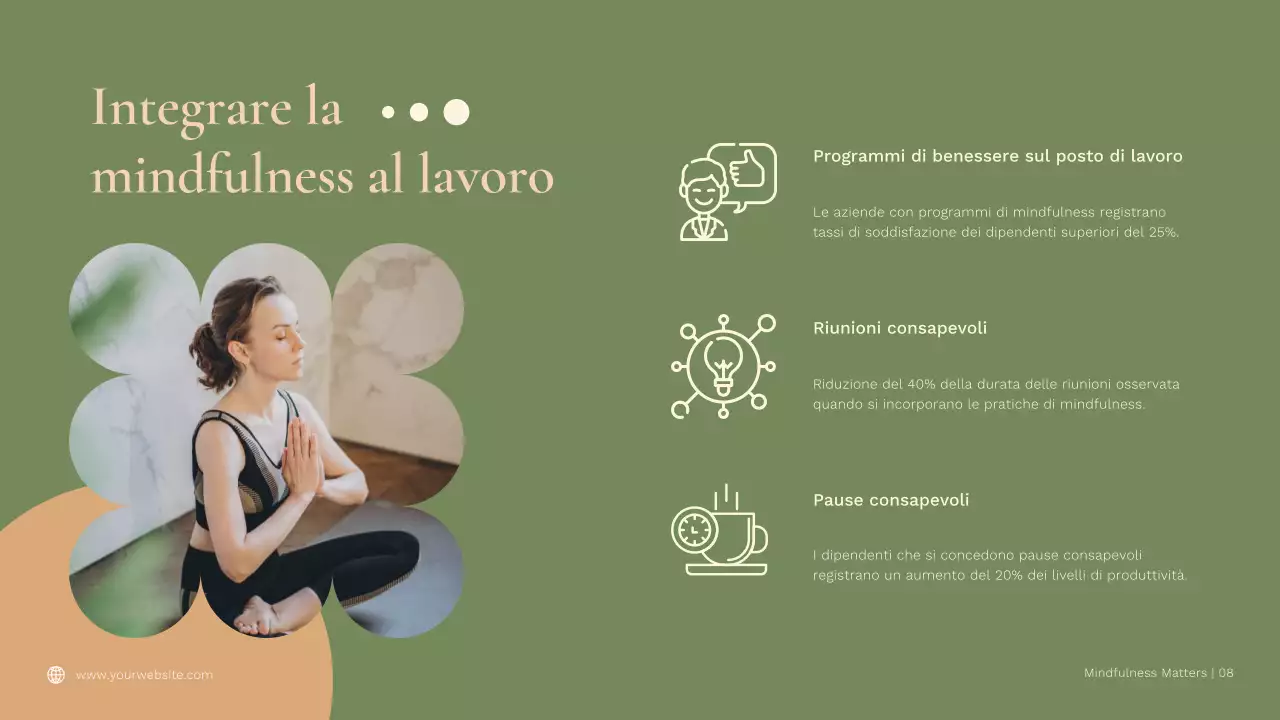 Benefici minimi dello yoga per la mindfulness Pubblicità verde