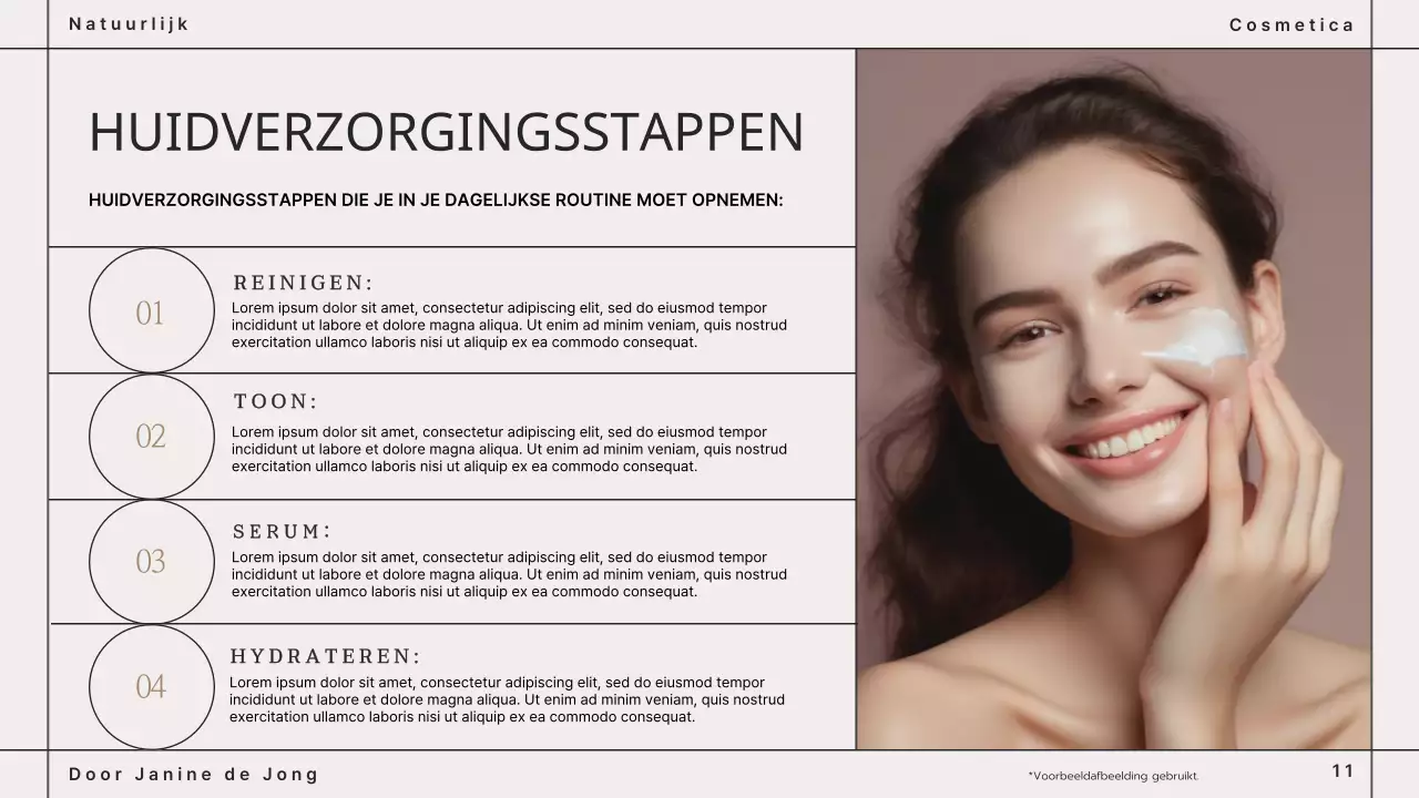Beige Bruin Modern Cosmetica Merkenboek Presentatie
