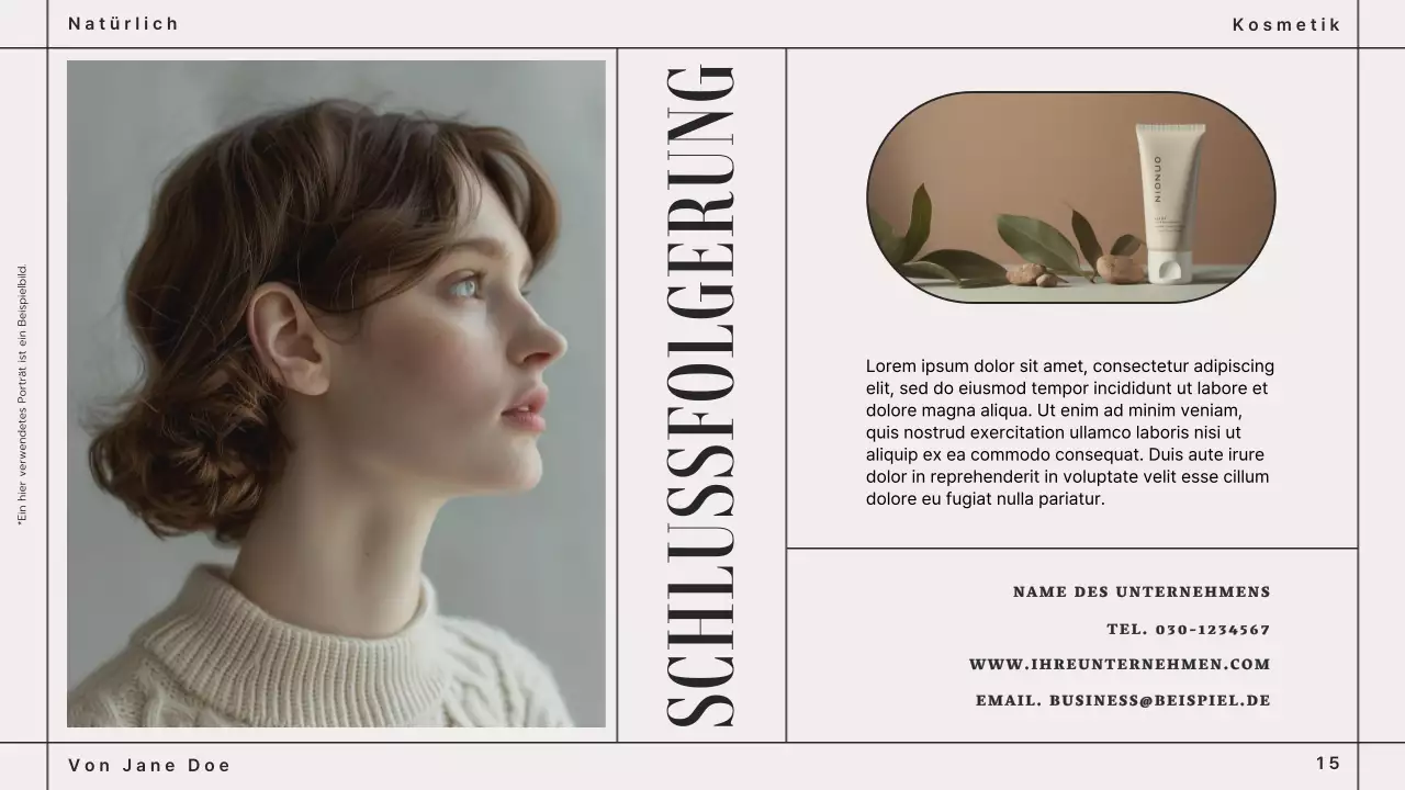 Beige Braun Modern Cosmetics Markenbuch Präsentation