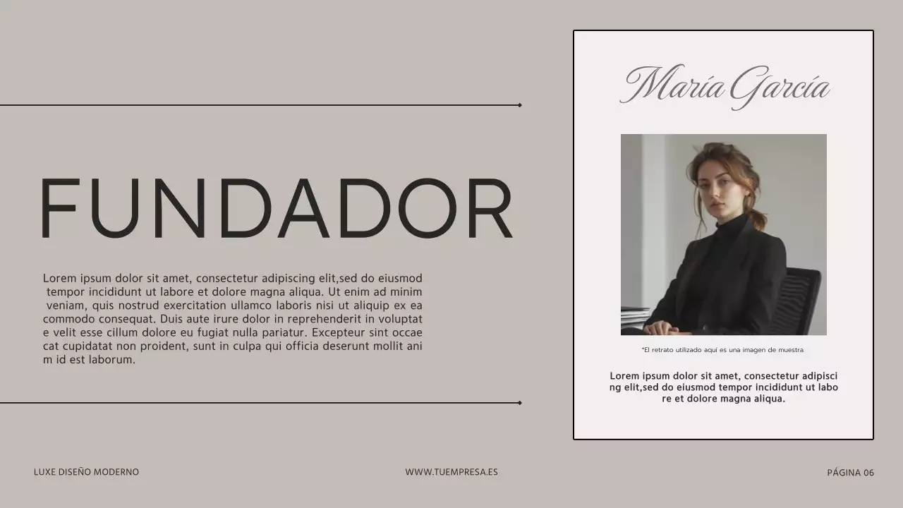 Beige Marrón Moderno Estudio de Interiorismo Presentación