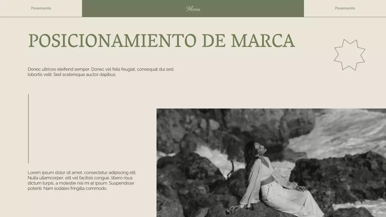 Verde mujer elegante estrategia de marca empresarial