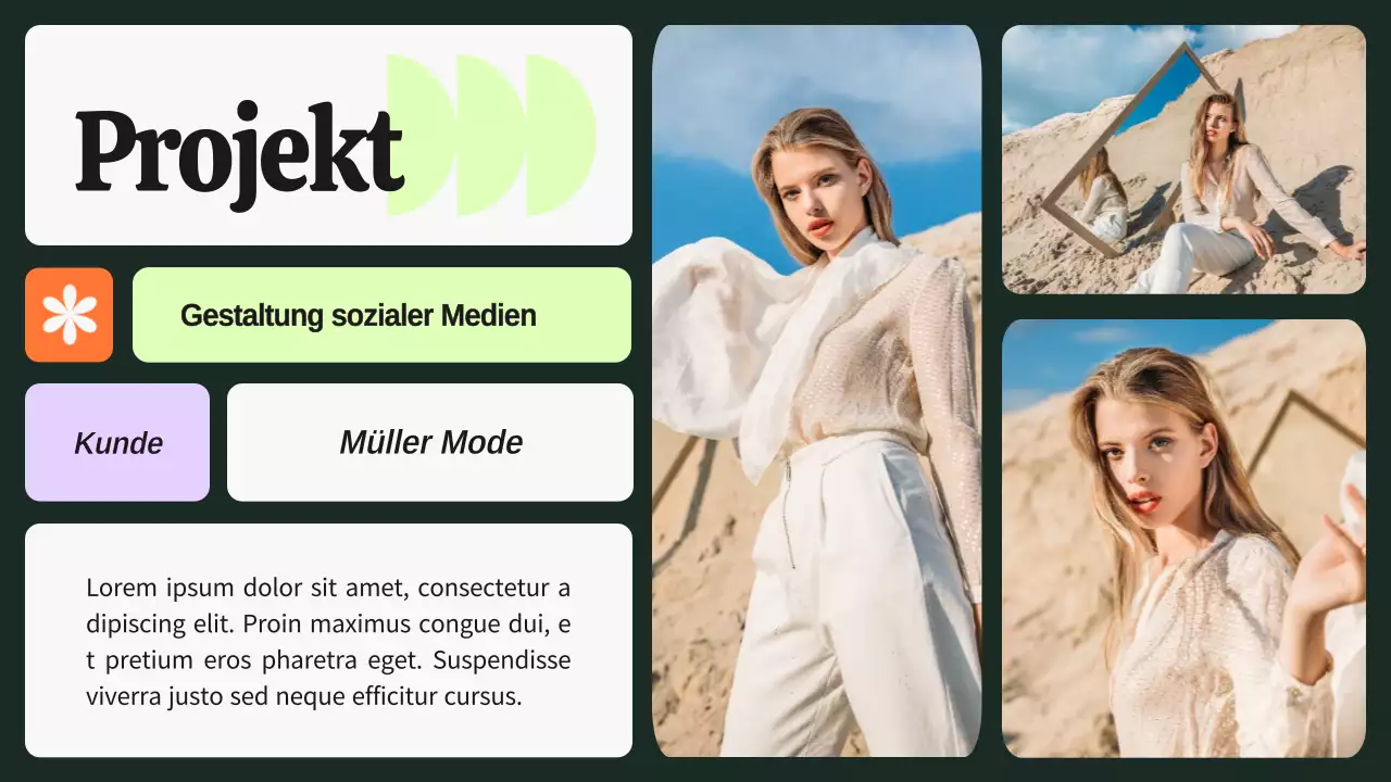 Grün und Lila Bold Grafikdesigner Portfolio