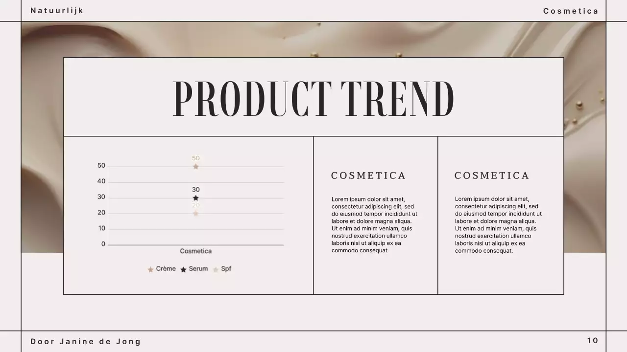 Beige Bruin Modern Cosmetica Merkenboek Presentatie