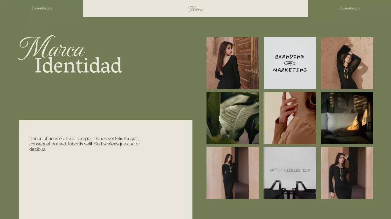 Verde mujer elegante estrategia de marca empresarial