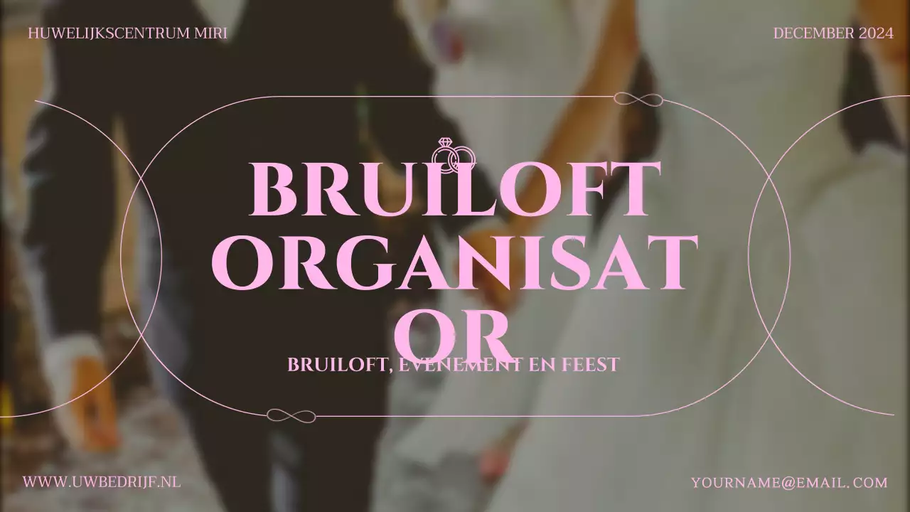 Roze wit modern basic huwelijks organizer introductie