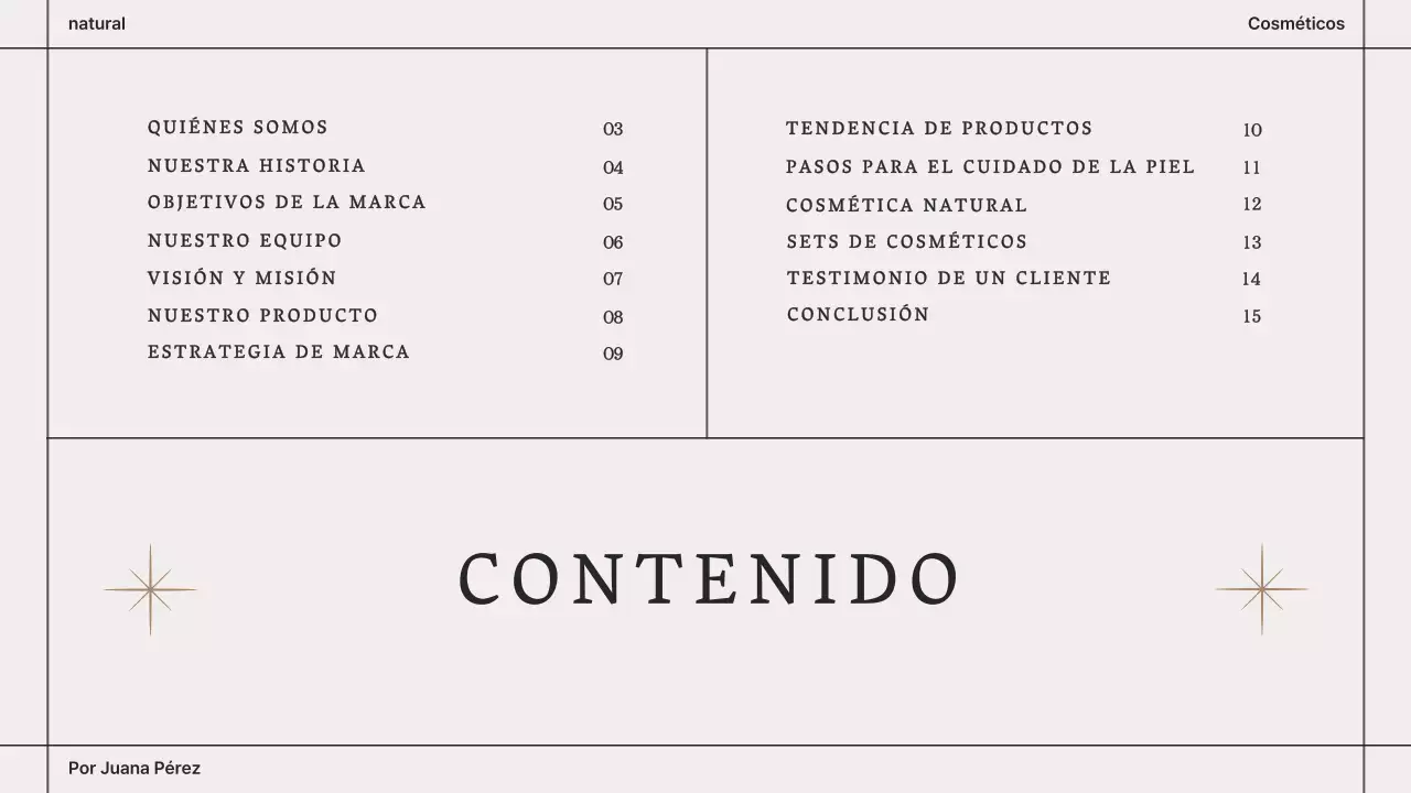 Presentación del Libro de Marca de Cosmética Moderna Marrón Beige