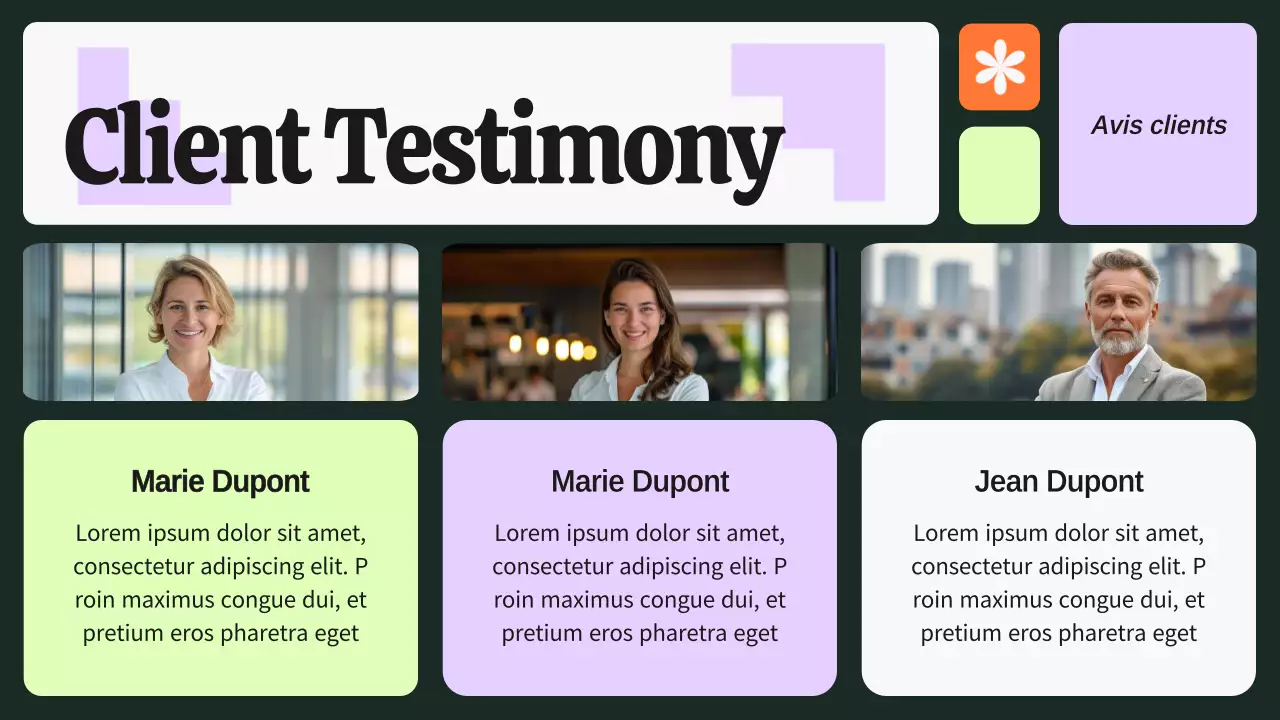 Portfolio de graphistes vert et violet audacieux