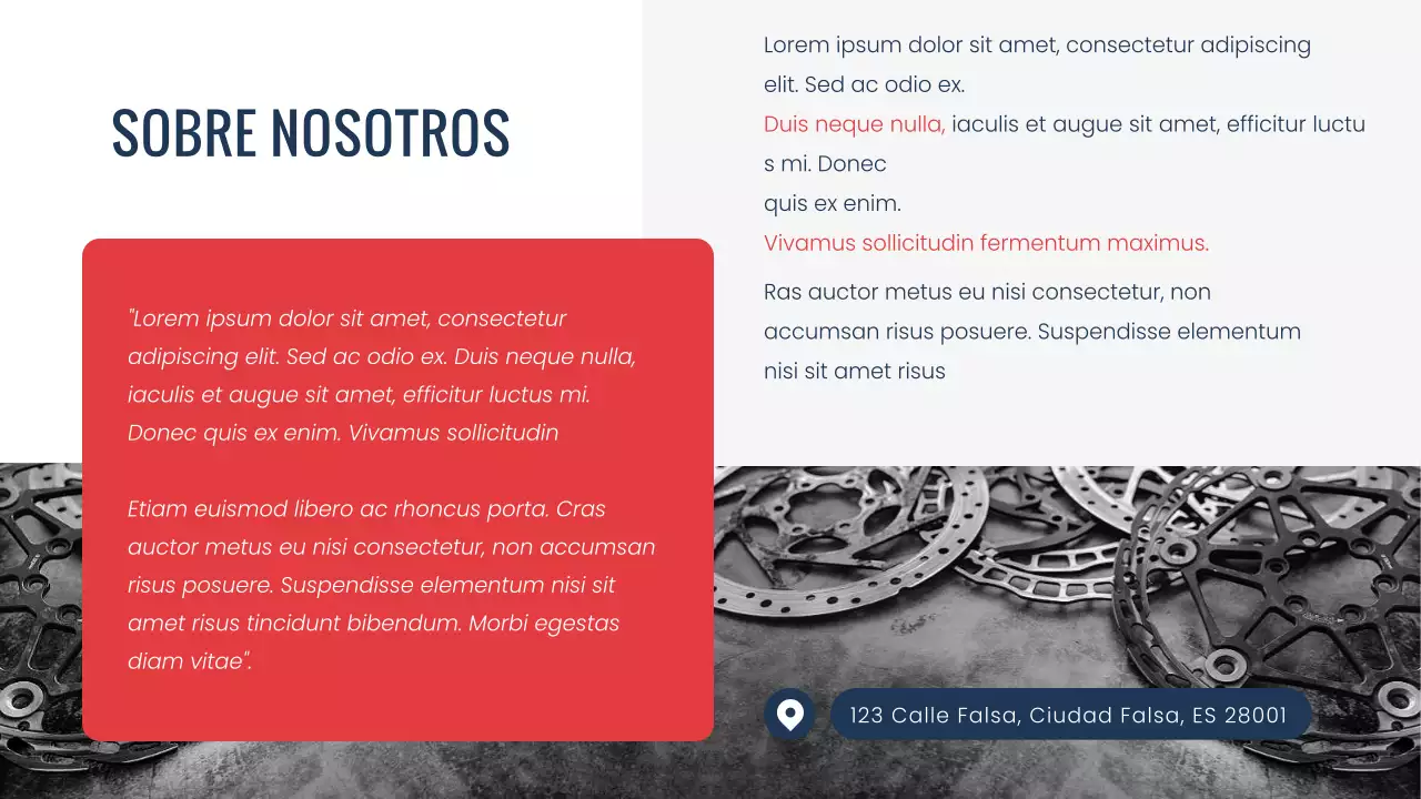 Rojo marino moderno minimalista Presentación de la empresa Bike Shop